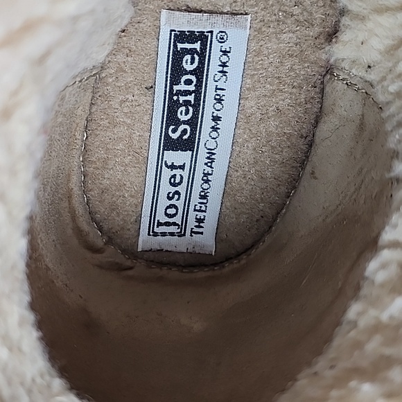 Josef Seibel Kingfisher Red Wine Leather Lace Up Ankle Boots Faux Fur Size 39 - Picture 15 of 16